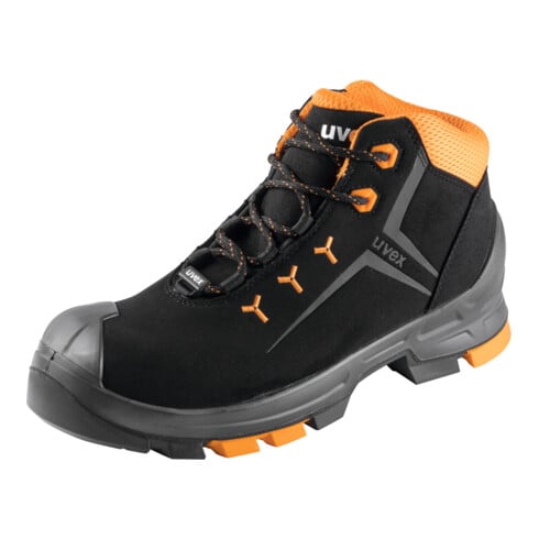 Uvex Hoge veterschoen zwart/oranje Uvex 2, S3, EU-schoenmaat: 40