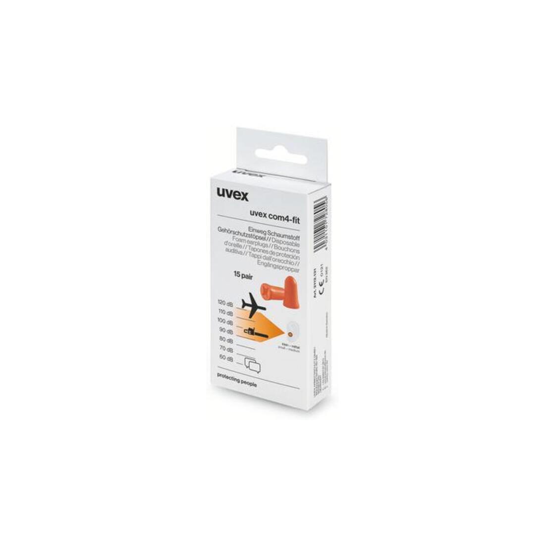 UVEX Jeu de bouchons antibruit uvex com4-fit, Type: 15