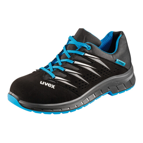 Uvex lage schoen zwart/blauw Uvex 2 trend, S1, EU-schoenmaat: 39
