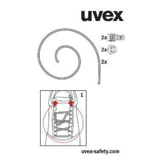 uvex Lacets 95913 noir