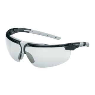 Uvex Lunettes à branches uvex i-3, UV400 incolore supravision excellence noir/gris clair