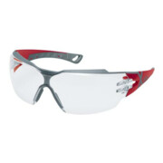Uvex Lunettes à branches uvex pheos cx2, UV400 incolore supravision excellence rouge/gris