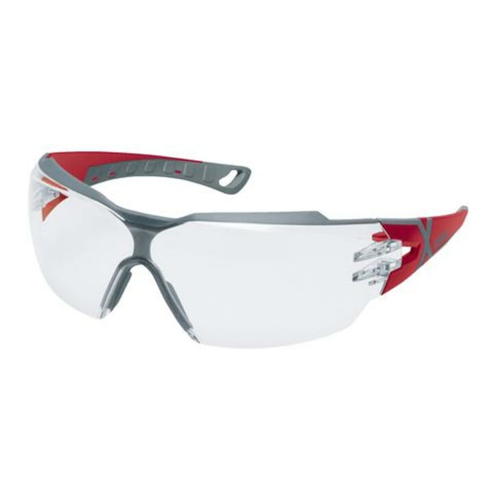 uvex Lunettes à branches uvex pheos cx2, UV400 incolore supravision excellence rouge/gris