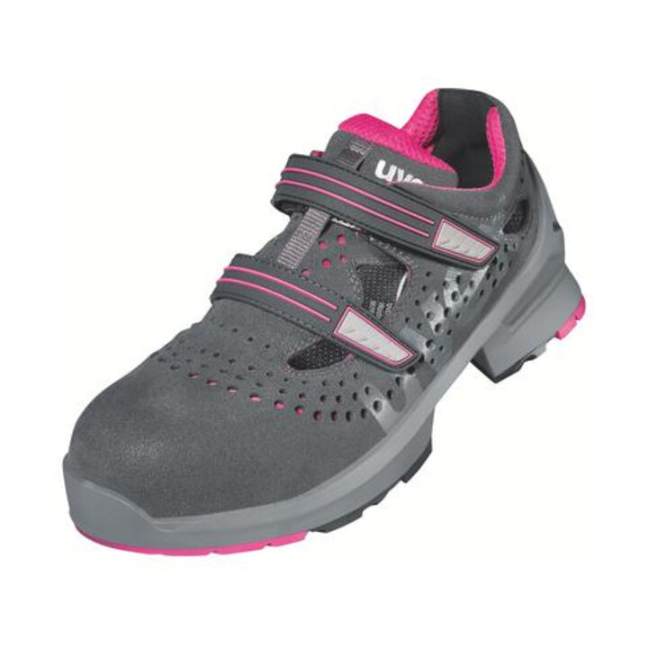 uvex Sandale grau/pink uvex 1 ladies, S1, EU-Schuhgröße: 40