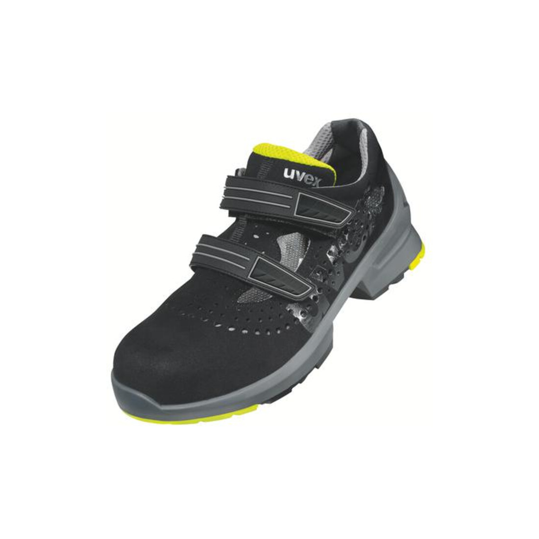 uvex Sandale schwarz/gelb uvex 1, S1, EU-Schuhgröße: 52