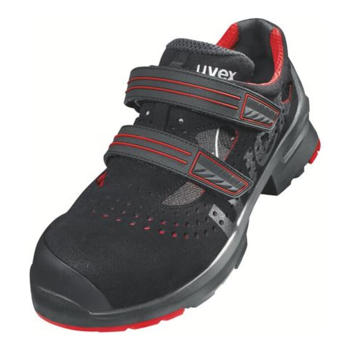 uvex Sandale schwarz/rot uvex 1 x-tended support, S1P, EU-Schuhgröße: 42