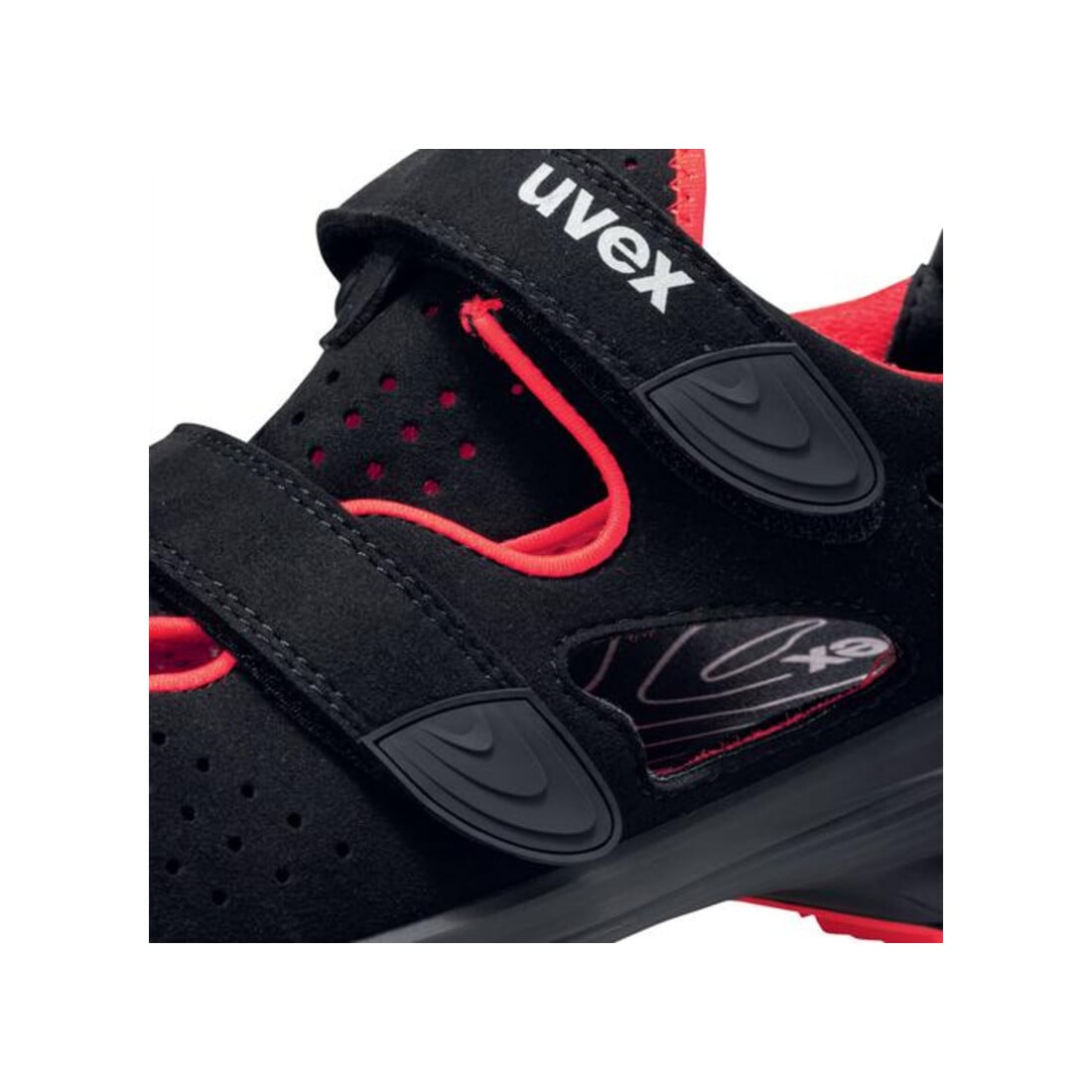 uvex Sandalen 1 G2 S1 schwarz rot Weite 11 Größe 46