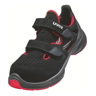uvex Sandalen 1 G2 S1 schwarz rot Weite 12 Gr. 35