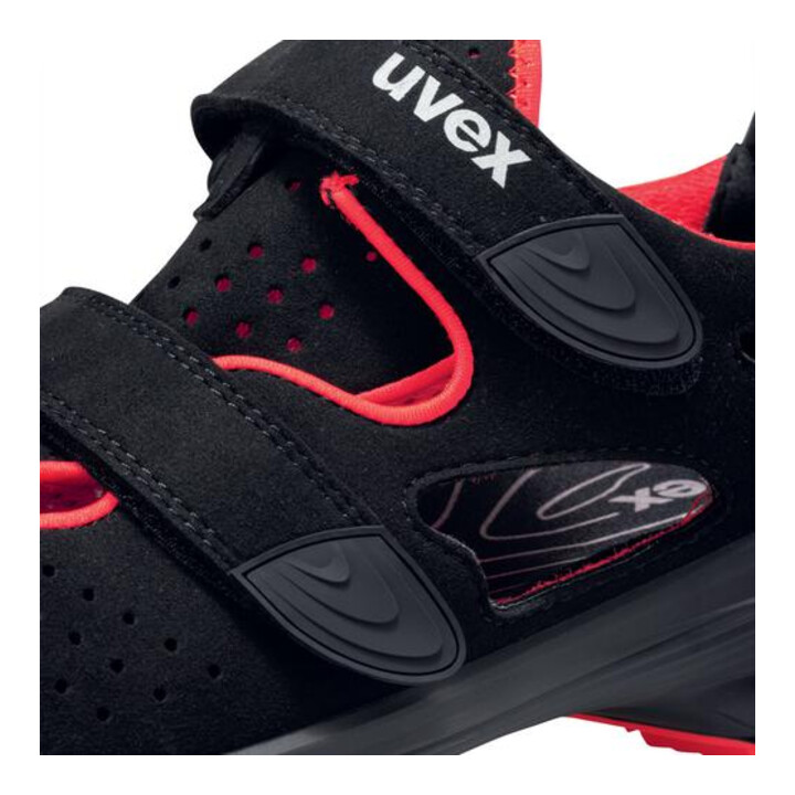 uvex Sandalen 1 G2 S1 schwarz rot Weite 14 Größe 41