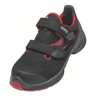 uvex Sandalen 1 G2 S1P schwarz rot Weite 14 Größe 48