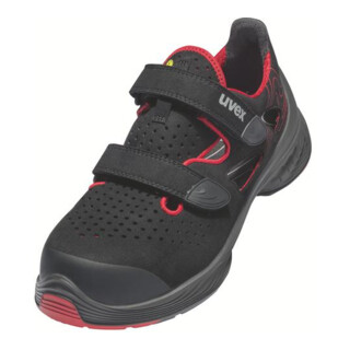 Uvex Sandalen 1 G2 S1P Schwarz Rot Weite 14 Größe 51