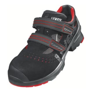 uvex Sandalen 1 S1P 85363 schwarz rot Weite 12 Gr. 48