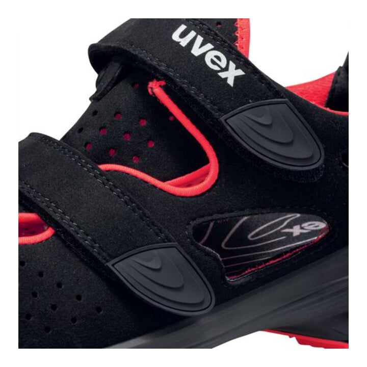 uvex Sandales 1 G2 S1 noir rouge largeur 11 taille 46