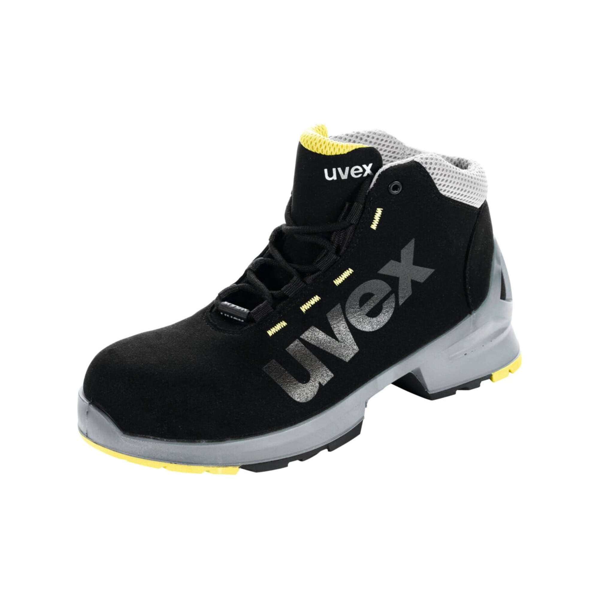 Uvex Schnürstiefel schwarz/gelb uvex 1, S2, EU-Schuhgröße: 44