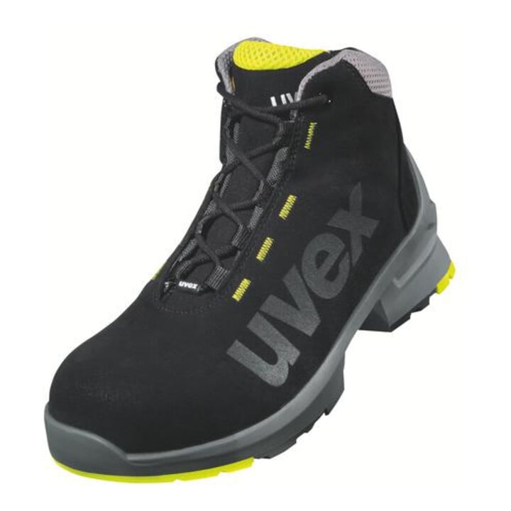uvex Schnürstiefel schwarz/gelb uvex 1, S2, EU-Schuhgröße: 46