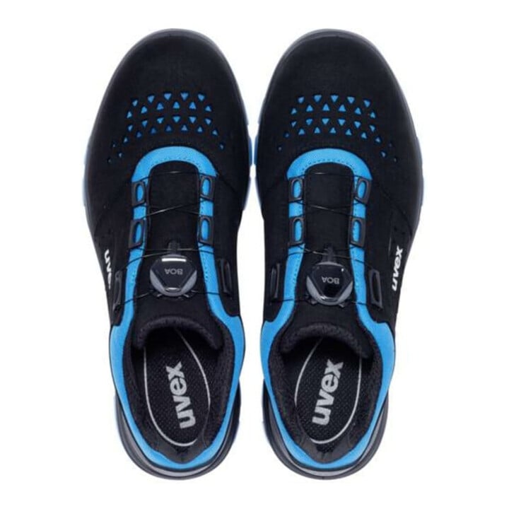 uvex Sicherheitshalbschuhe S1P SRC uvex 2 xenova® aus BOA® Fit System, uvex xenova® Kunststoffkappe, Weite 11, Größe 43