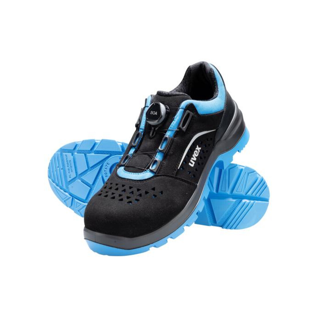Uvex Sicherheitshalbschuhe S1P SRC uvex 2 xenova® aus BOA® Fit System, uvex xenova® Kunststoffkappe