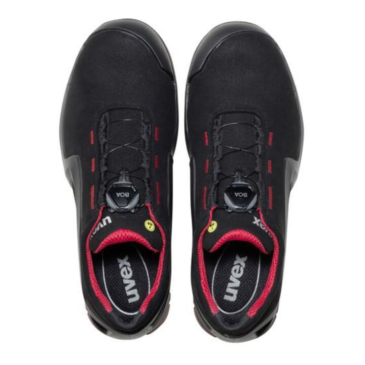 uvex Sicherheitshalbschuhe S3 SRC uvex 1 x-tended support aus Mikrovelours, uvex xenova® Kunststoffkappe, Weite 11, Größe 38