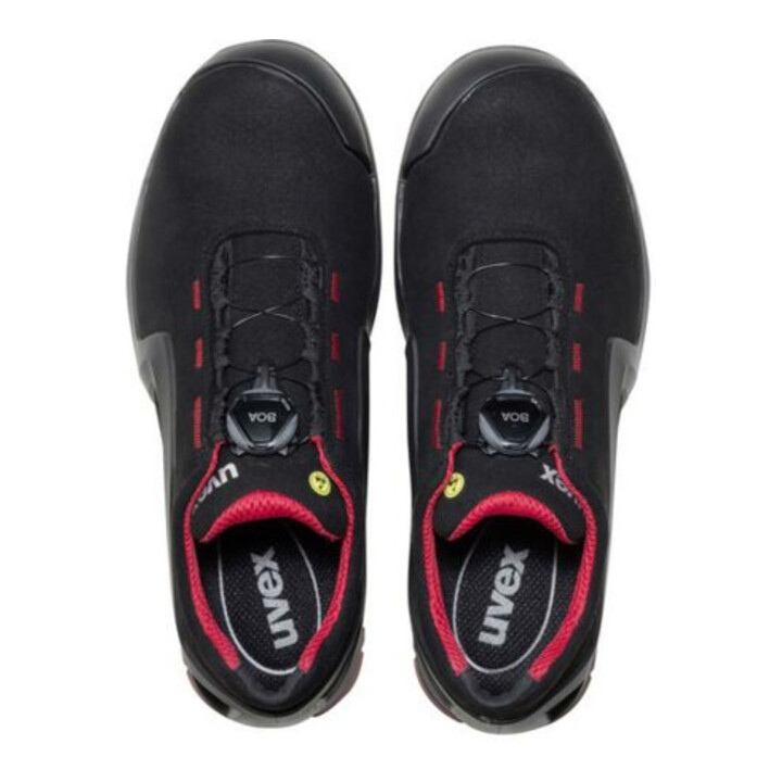 uvex Sicherheitshalbschuhe S3 SRC uvex 1 x-tended support aus Mikrovelours, uvex xenova® Kunststoffkappe, Weite 11, Größe 41