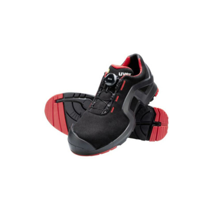 uvex Sicherheitshalbschuhe S3 SRC uvex 1 x-tended support aus Mikrovelours, uvex xenova® Kunststoffkappe, Weite 11, Größe 42
