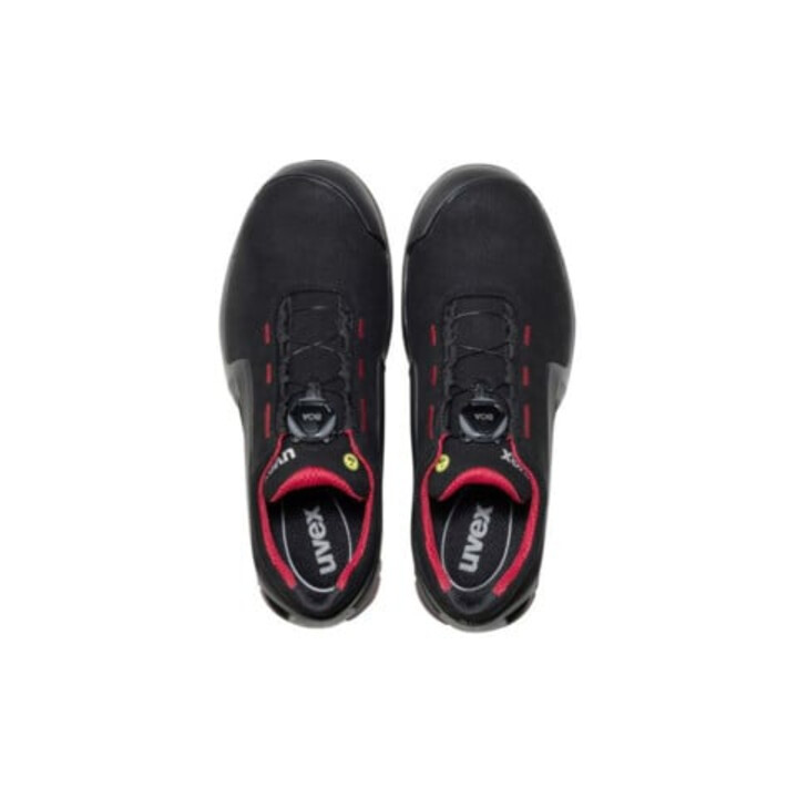 uvex Sicherheitshalbschuhe S3 SRC uvex 1 x-tended support aus Mikrovelours, uvex xenova® Kunststoffkappe, Weite 11, Größe 43