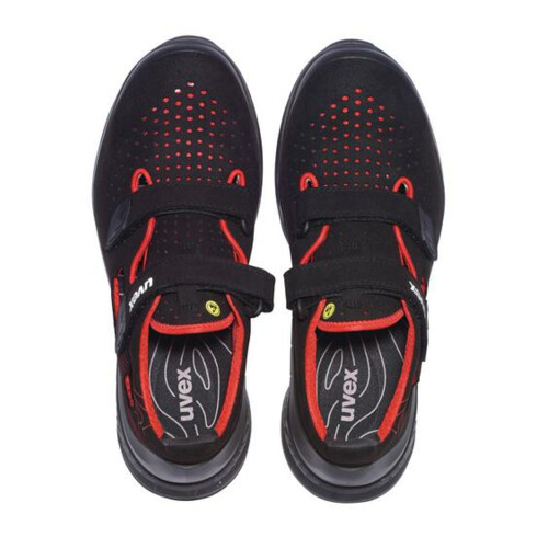 Uvex Sicherheitssandalen S1P SRC uvex 1 G2 aus Mikrovelours, uvex xenova® Kunststoffkappe