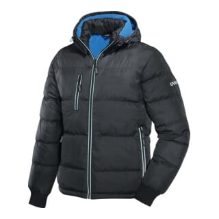 UVEX Thermo gesteppte jas, zwart/blauw, uniseks maat S