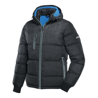 Uvex Thermo Steppjacke, schwarz / blau, Unisex-Größe: XL