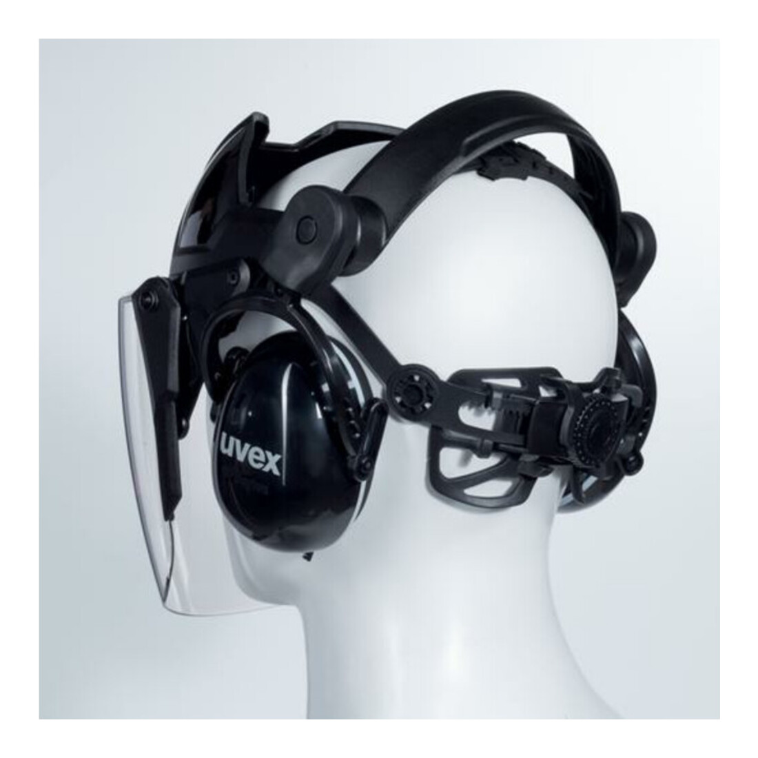 uvex Visier pheos faceguard, farblosos, UV400 Polycarbonat Visier m. Gehörschutz