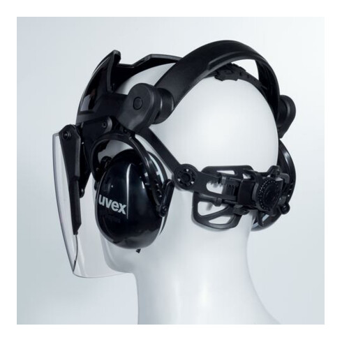 Uvex Visier pheos faceguard, farblosos, UV400 Polycarbonat Visier m. Gehörschutz