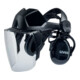 Uvex visor pheos faceguard, incolore, visière en polycarbonate UV400 avec protection auditive-1