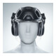 Uvex visor pheos faceguard, incolore, visière en polycarbonate UV400 avec protection auditive-2