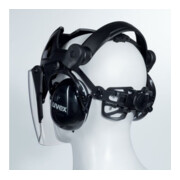 Uvex visor pheos faceguard, incolore, visière en polycarbonate UV400 avec protection auditive-4