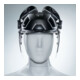 Uvex visor pheos faceguard, incolore, visière en polycarbonate UV400 avec protection auditive-4