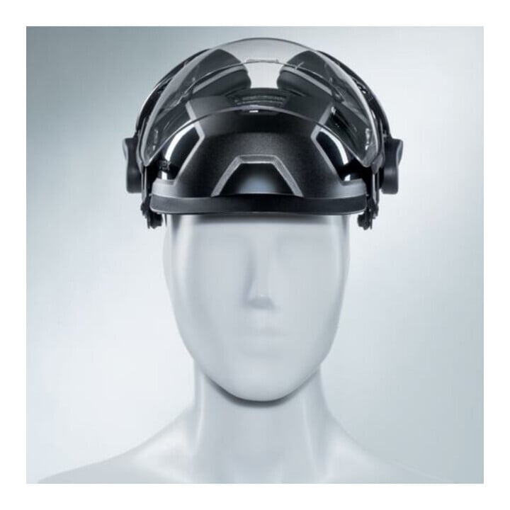 uvex visor pheos faceguard, incolore, visière en polycarbonate UV400 avec protection auditive