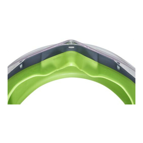 Uvex Vollsichtbrille ultrasonic, UV400 farblos supravision extreme grau/lime