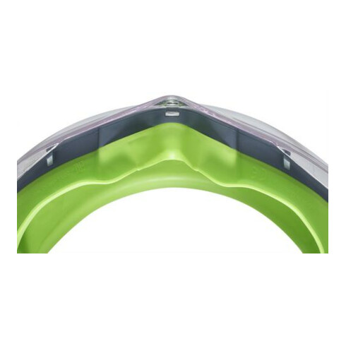 Uvex Vollsichtbrille ultrasonic, UV400 farblos supravision extreme grau/lime