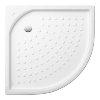V&B 1/4-cercle bac à douche O.NOVO 90x90x5,5 cm, blanc