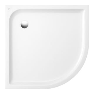 V&B 1/4-Cercle Receveur de Douche O.NOVO 80x80x6cm, blanc Antidérapant