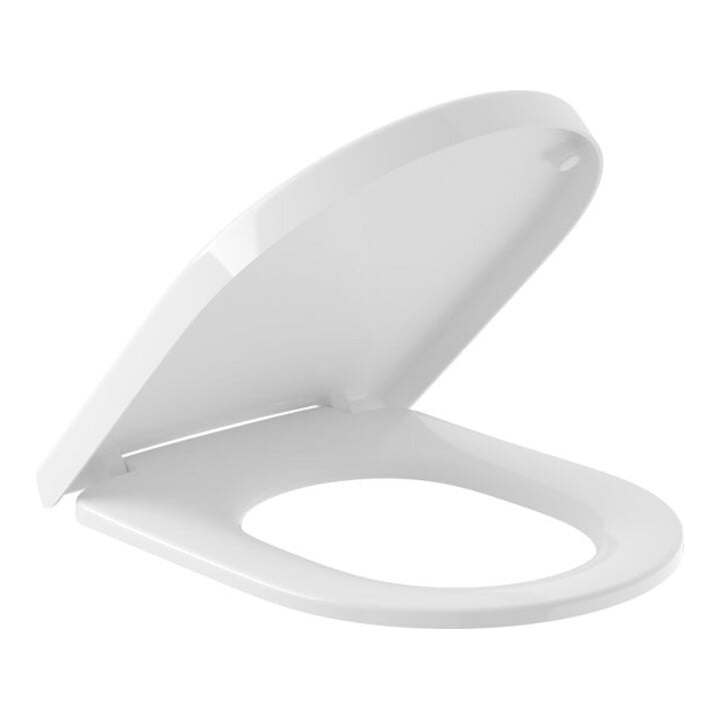 V&B Abattant WC Newo blanc, 37,5x45,2 cm, ovale, charnières à droite