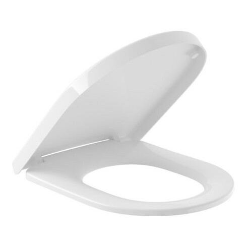 V&B Abattant WC Newo blanc, 37,5x45,2 cm, ovale, charnières à droite