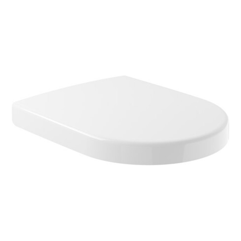 V&B Abattant WC VICARE blanc, charnières en acier inoxydable