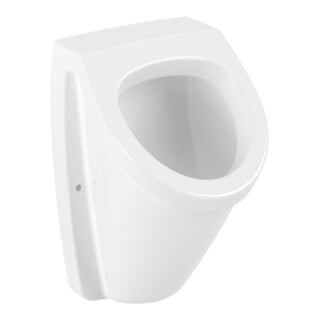 V&B Absaug-Urinal Newo 32x34cm, eck., Zul. v hi., o. Deck, weiß