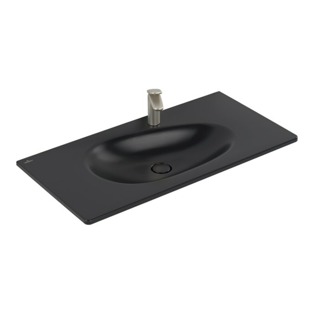 V&B Antao Meuble lavabo 100x50 cm, angle, 1 mitigeur, vidage réduit, bleu pâle C+