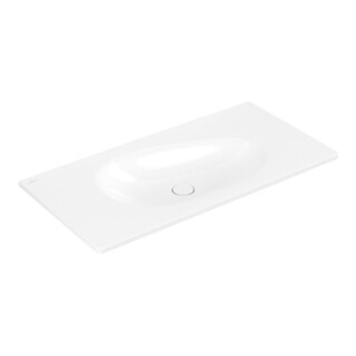 V&B Antao Meuble-lavabo 100x50 cm, angle, sans trop-plein, blanc C-plus
