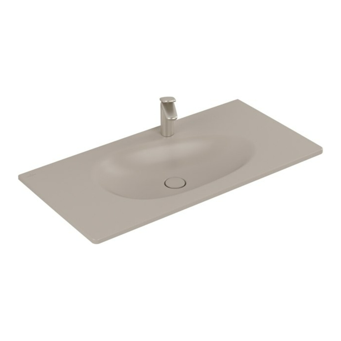V&B Antao Meuble-lavabo 100x50 cm, chêne, 1 tiroir, ouverture douce, amande C+