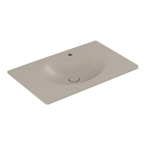 V&B Antao Meuble lavabo 80x50cm, angle, 1 trou, sans trop-plein, amande C+