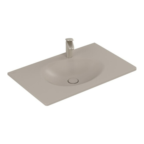 V&B Antao Meuble lavabo 80x50cm, angle, 1 trou, sans trop-plein, amande C+