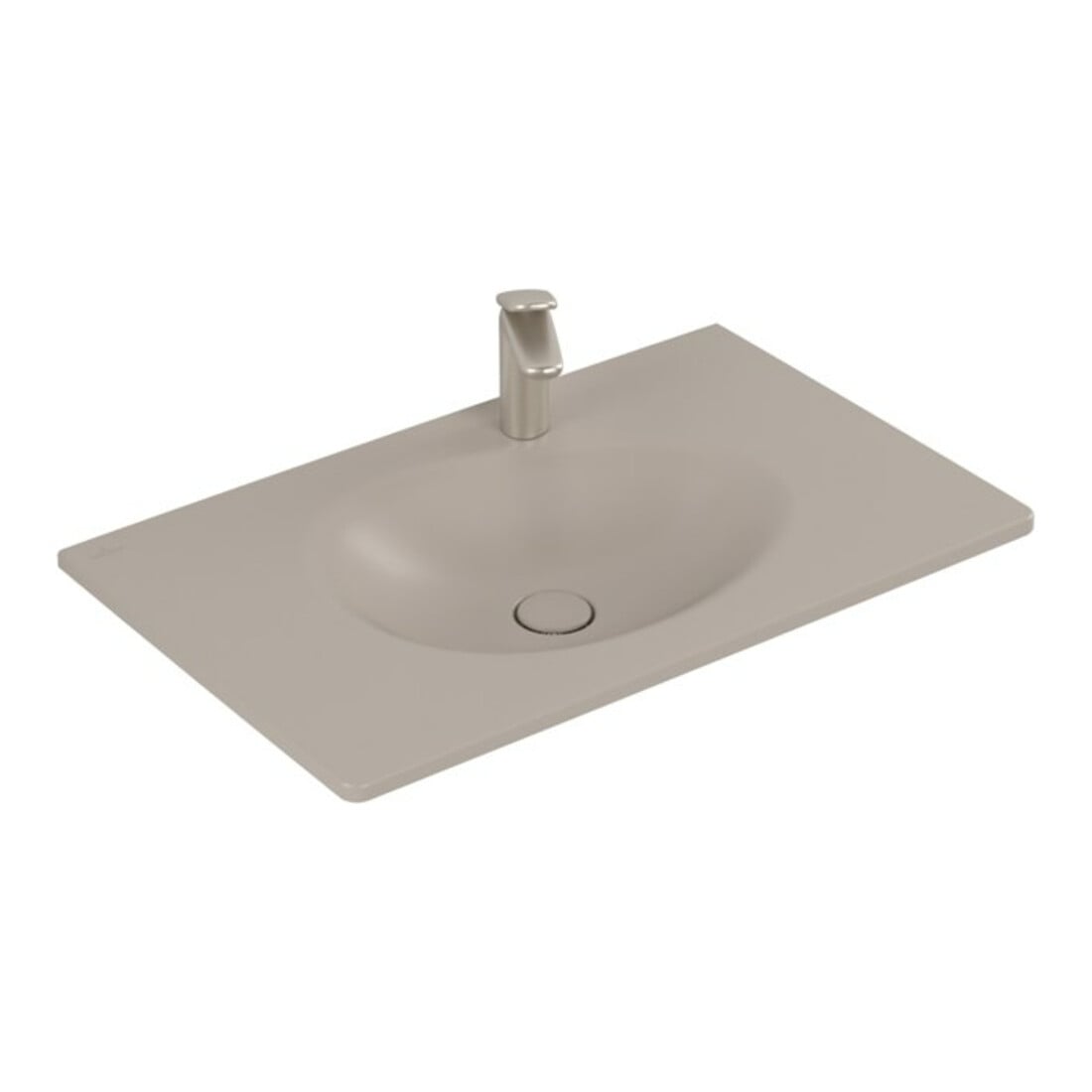 V&B Antao Meuble lavabo 80x50cm, angle, 1 trou, sans trop-plein, amande C+
