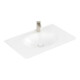 V&B Antao meuble-lavabo 80x50cm, chêne, 1 tiroir, dessus en verre, blanc mat C+-1